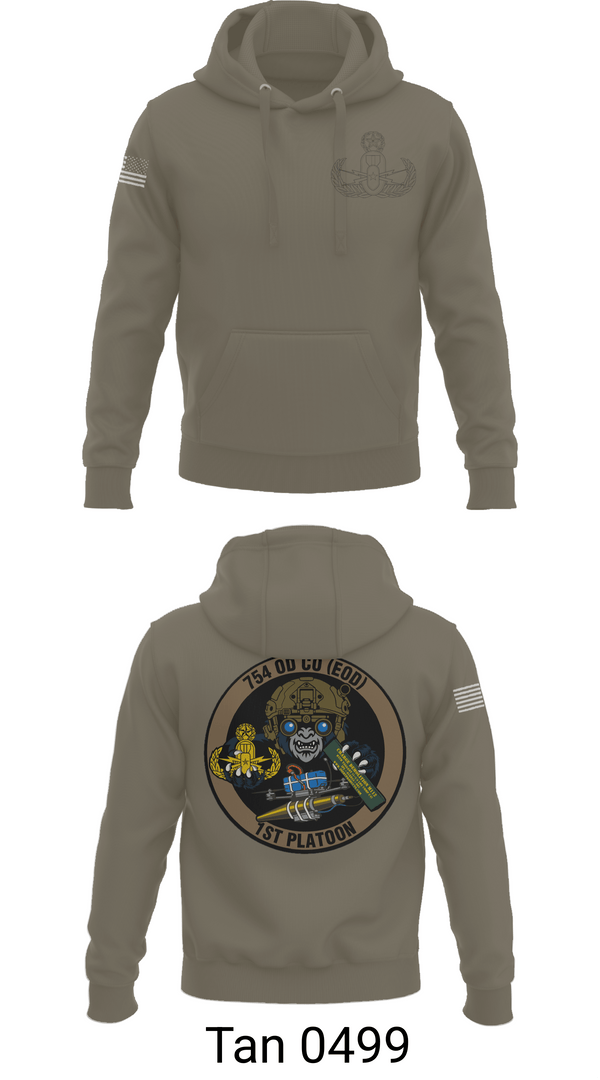 Hoodie, 1PLT 754th OD CO (EOD), Army, Teamtime, Team time, sublimation, custom sports apparel, team uniforms, spirit wear, spiritwear, sports uniforms, custom shirts, team store, custom team store, fundraiser sports, apparel fundraiser