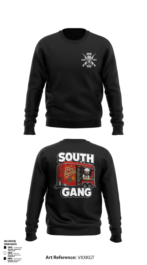 Crew Neck Sweatshirt, South Gang Unit, Police, Teamtime, Team time, sublimation, custom sports apparel, team uniforms, spirit wear, spiritwear, sports uniforms, custom shirts, team store, custom team store, fundraiser sports, apparel fundraiser