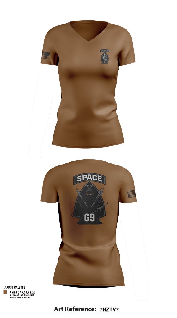 Womens Short Sleeve Vneck Shirt, 1st Special Forces CMD, Army, Teamtime, Team time, sublimation, custom sports apparel, team uniforms, spirit wear, spiritwear, sports uniforms, custom shirts, team store, custom team store, fundraiser sports, apparel fundraiser