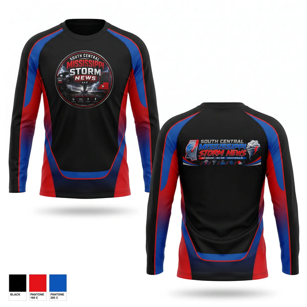 Long Sleeve Performance Shirt, South central Mississippi storm chasers, , Teamtime, Team time, sublimation, custom sports apparel, team uniforms, spirit wear, spiritwear, sports uniforms, custom shirts, team store, custom team store, fundraiser sports, apparel fundraiser