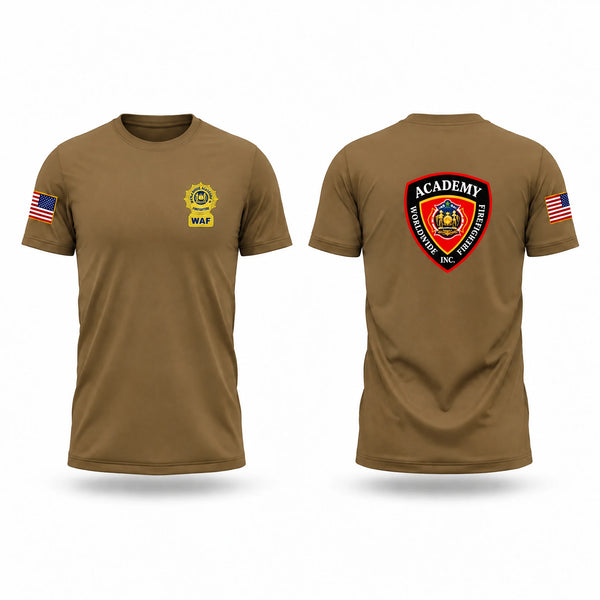 Old School Cotton Feel Shirt, Worldwide Firefighter, Fire Department, Teamtime, Team time, sublimation, custom sports apparel, team uniforms, spirit wear, spiritwear, sports uniforms, custom shirts, team store, custom team store, fundraiser sports, apparel fundraiser