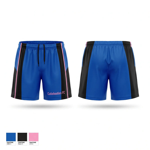 Mens Soccer Shorts, Cutiebooties FC, Men's Soccer, Teamtime, Team time, sublimation, custom sports apparel, team uniforms, spirit wear, spiritwear, sports uniforms, custom shirts, team store, custom team store, fundraiser sports, apparel fundraiser