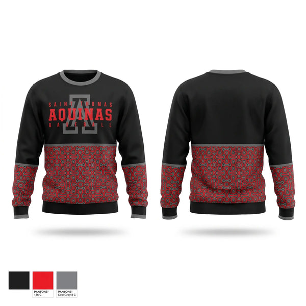 Crew Neck Sweatshirt, St. Thomas Aquinas, Baseball, Teamtime, Team time, sublimation, custom sports apparel, team uniforms, spirit wear, spiritwear, sports uniforms, custom shirts, team store, custom team store, fundraiser sports, apparel fundraiser