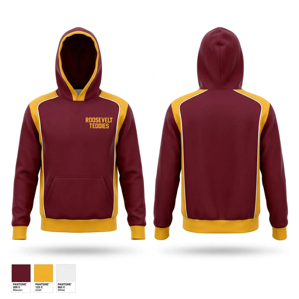 Hoodie, Roosevelt Teddies, Women's Basketball, Teamtime, Team time, sublimation, custom sports apparel, team uniforms, spirit wear, spiritwear, sports uniforms, custom shirts, team store, custom team store, fundraiser sports, apparel fundraiser