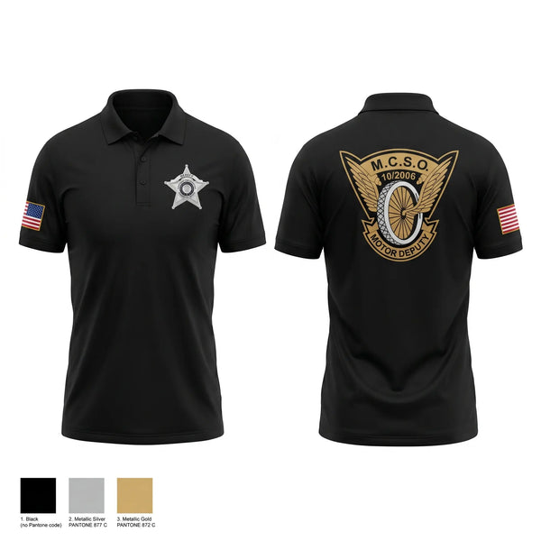 Short Sleeve Performance Polo, MCSO trafficMotors, Police, Teamtime, Team time, sublimation, custom sports apparel, team uniforms, spirit wear, spiritwear, sports uniforms, custom shirts, team store, custom team store, fundraiser sports, apparel fundraiser