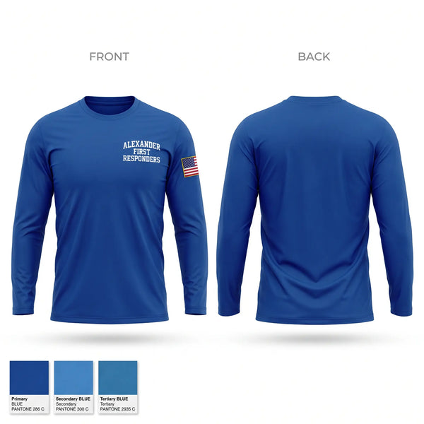 Long Sleeve Performance Shirt, ALEXANDER FIRE RESPONDERS, EMS/EMT, Teamtime, Team time, sublimation, custom sports apparel, team uniforms, spirit wear, spiritwear, sports uniforms, custom shirts, team store, custom team store, fundraiser sports, apparel fundraiser