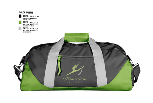 Duffle Bag, Momentum Gymnastics, Spirit Store, Teamtime, Team time, sublimation, custom sports apparel, team uniforms, spirit wear, spiritwear, sports uniforms, custom shirts, team store, custom team store, fundraiser sports, apparel fundraiser