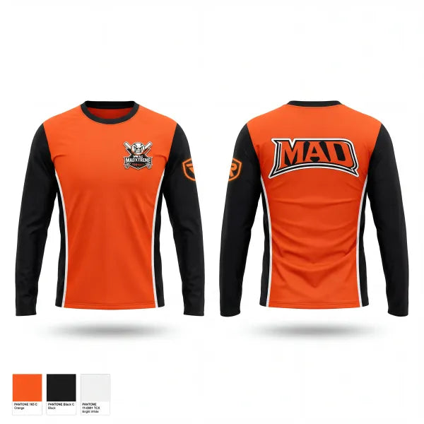 Long Sleeve Performance Shirt, MAD Xtreme, Softball, Teamtime, Team time, sublimation, custom sports apparel, team uniforms, spirit wear, spiritwear, sports uniforms, custom shirts, team store, custom team store, fundraiser sports, apparel fundraiser