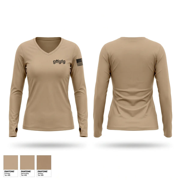 Womens Long Sleeve Vneck Shirt, gffgfg, National Guard, Teamtime, Team time, sublimation, custom sports apparel, team uniforms, spirit wear, spiritwear, sports uniforms, custom shirts, team store, custom team store, fundraiser sports, apparel fundraiser
