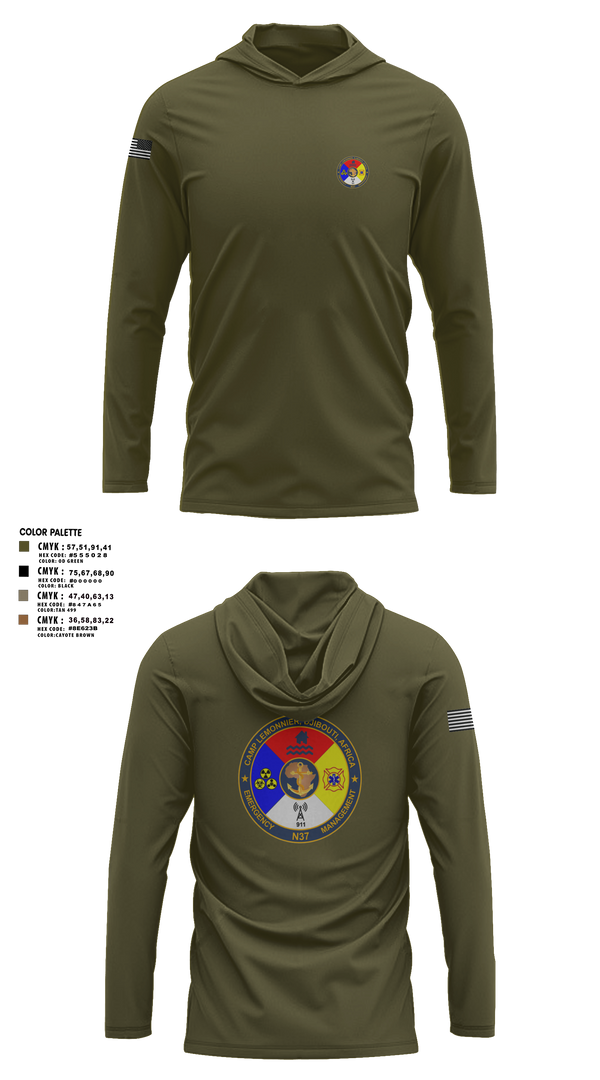 Long Sleeve Performance Shirt with hood, CLDJ N37, , Teamtime, Team time, sublimation, custom sports apparel, team uniforms, spirit wear, spiritwear, sports uniforms, custom shirts, team store, custom team store, fundraiser sports, apparel fundraiser