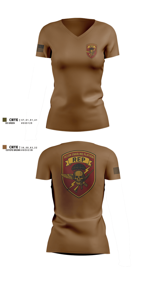 Womens Short Sleeve Vneck Shirt, 3D Force Recon REP, Marines, Teamtime, Team time, sublimation, custom sports apparel, team uniforms, spirit wear, spiritwear, sports uniforms, custom shirts, team store, custom team store, fundraiser sports, apparel fundraiser