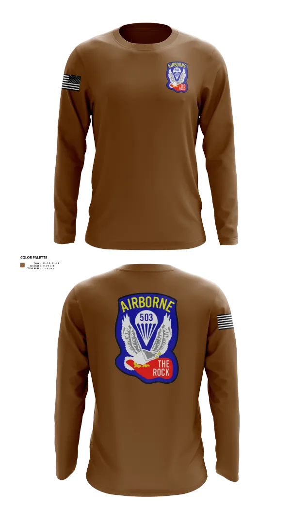 Long Sleeve Performance Shirt, 1st Battalion 503rd Infantry Regiment, , Teamtime, Team time, sublimation, custom sports apparel, team uniforms, spirit wear, spiritwear, sports uniforms, custom shirts, team store, custom team store, fundraiser sports, apparel fundraiser
