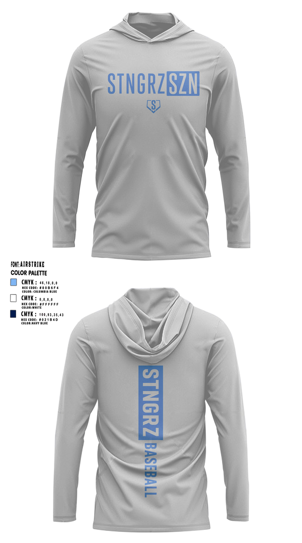 Long Sleeve Hooded Sun Shirt, GS Baseball, Baseball, Teamtime, Team time, sublimation, custom sports apparel, team uniforms, spirit wear, spiritwear, sports uniforms, custom shirts, team store, custom team store, fundraiser sports, apparel fundraiser