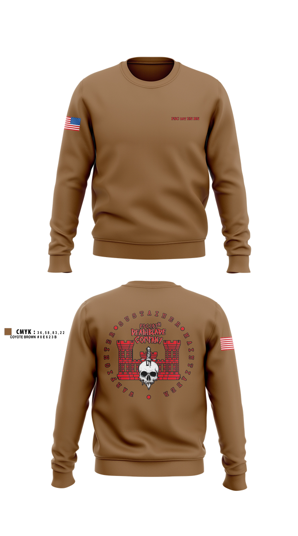 Crew Neck Sweatshirt, Forward support company 107 engineer battalion, National Guard, Teamtime, Team time, sublimation, custom sports apparel, team uniforms, spirit wear, spiritwear, sports uniforms, custom shirts, team store, custom team store, fundraiser sports, apparel fundraiser
