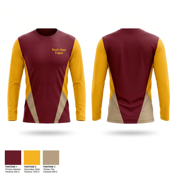 Long Sleeve Performance Shirt, South Heart Eagles, Baseball, Teamtime, Team time, sublimation, custom sports apparel, team uniforms, spirit wear, spiritwear, sports uniforms, custom shirts, team store, custom team store, fundraiser sports, apparel fundraiser