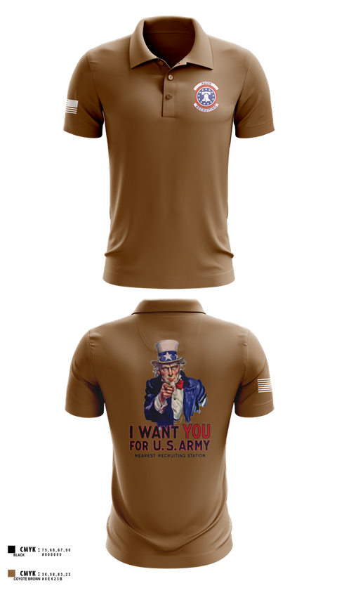 Short Sleeve Performance Polo, US Army I Want You, Army, Teamtime, Team time, sublimation, custom sports apparel, team uniforms, spirit wear, spiritwear, sports uniforms, custom shirts, team store, custom team store, fundraiser sports, apparel fundraiser