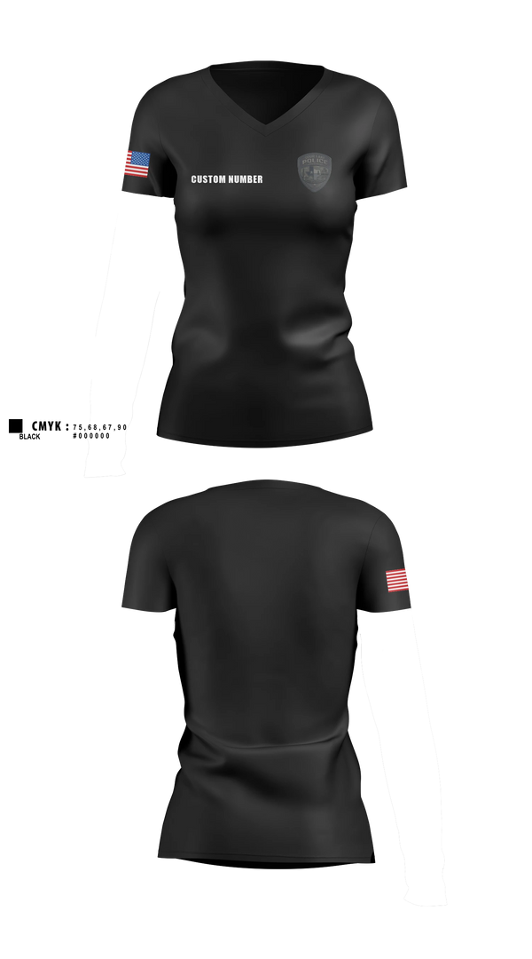 Womens Short Sleeve Vneck Shirt, Sour Lake Police Department, Police, Teamtime, Team time, sublimation, custom sports apparel, team uniforms, spirit wear, spiritwear, sports uniforms, custom shirts, team store, custom team store, fundraiser sports, apparel fundraiser