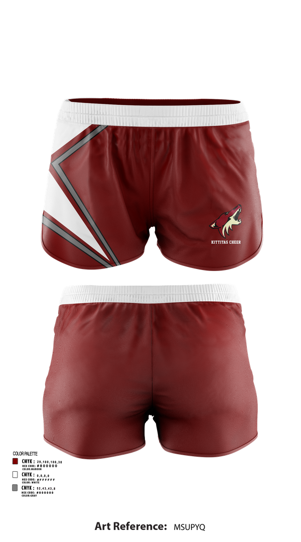Womens Shorts, Kittitas Cheer, Cheer, Teamtime, Team time, sublimation, custom sports apparel, team uniforms, spirit wear, spiritwear, sports uniforms, custom shirts, team store, custom team store, fundraiser sports, apparel fundraiser