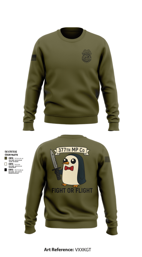 Crew Neck Sweatshirt, 377th MP Co, Army, Teamtime, Team time, sublimation, custom sports apparel, team uniforms, spirit wear, spiritwear, sports uniforms, custom shirts, team store, custom team store, fundraiser sports, apparel fundraiser