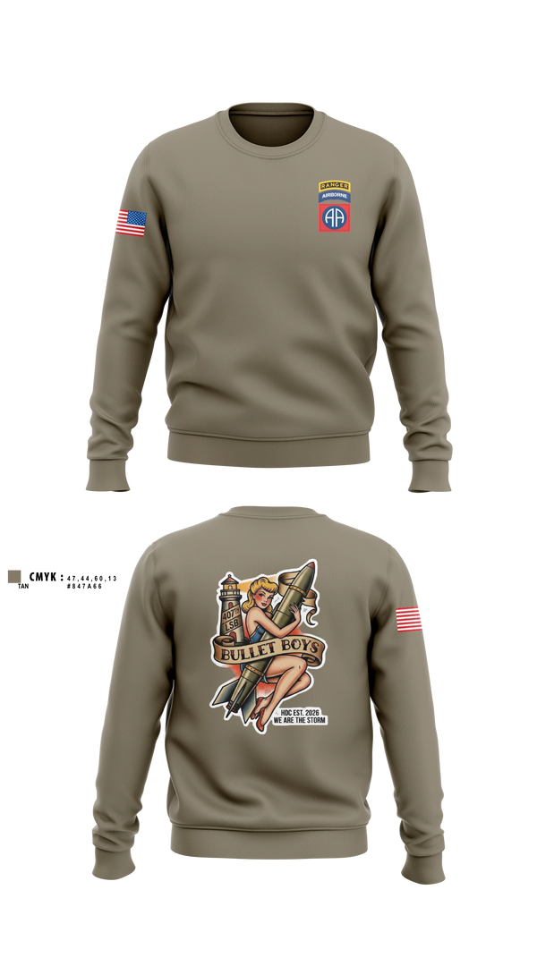 Crew Neck Sweatshirt, Ammo, Distro, 407th LSB, Army, Teamtime, Team time, sublimation, custom sports apparel, team uniforms, spirit wear, spiritwear, sports uniforms, custom shirts, team store, custom team store, fundraiser sports, apparel fundraiser