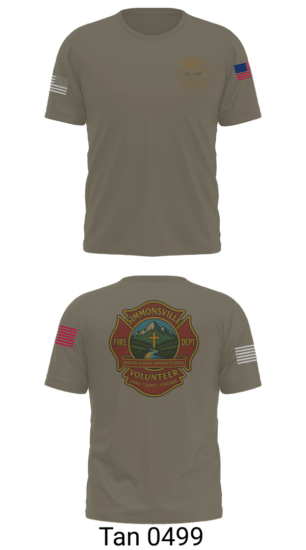 Old School Cotton Feel Shirt, Simmonsville VFD, , Teamtime, Team time, sublimation, custom sports apparel, team uniforms, spirit wear, spiritwear, sports uniforms, custom shirts, team store, custom team store, fundraiser sports, apparel fundraiser