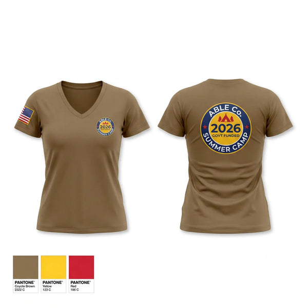 Womens Short Sleeve Vneck Shirt, 1-43rd, Army, Teamtime, Team time, sublimation, custom sports apparel, team uniforms, spirit wear, spiritwear, sports uniforms, custom shirts, team store, custom team store, fundraiser sports, apparel fundraiser