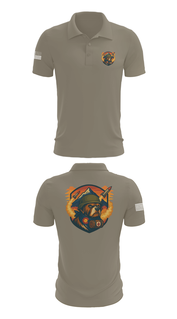 Short Sleeve Performance Polo, 10th Field Hospital (FWD), , Teamtime, Team time, sublimation, custom sports apparel, team uniforms, spirit wear, spiritwear, sports uniforms, custom shirts, team store, custom team store, fundraiser sports, apparel fundraiser