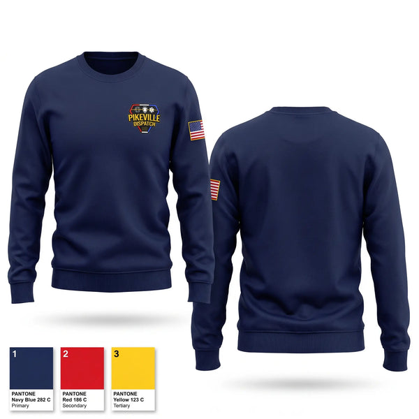 Crew Neck Sweatshirt, Pikeville Dispatch, Police, Teamtime, Team time, sublimation, custom sports apparel, team uniforms, spirit wear, spiritwear, sports uniforms, custom shirts, team store, custom team store, fundraiser sports, apparel fundraiser