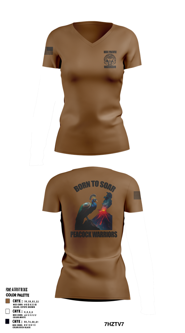 Womens Short Sleeve Vneck Shirt, NIOC Pacific Officers Association, , Teamtime, Team time, sublimation, custom sports apparel, team uniforms, spirit wear, spiritwear, sports uniforms, custom shirts, team store, custom team store, fundraiser sports, apparel fundraiser