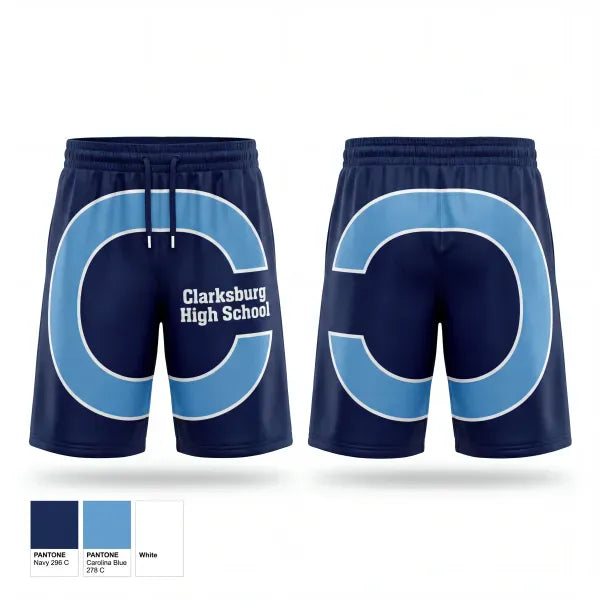 Athletic Shorts With Pockets, Clarksburg High School, , Teamtime, Team time, sublimation, custom sports apparel, team uniforms, spirit wear, spiritwear, sports uniforms, custom shirts, team store, custom team store, fundraiser sports, apparel fundraiser