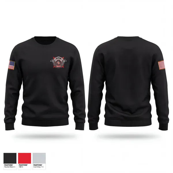 Crew Neck Sweatshirt, Osage County Fire District #4, Fire Department, Teamtime, Team time, sublimation, custom sports apparel, team uniforms, spirit wear, spiritwear, sports uniforms, custom shirts, team store, custom team store, fundraiser sports, apparel fundraiser