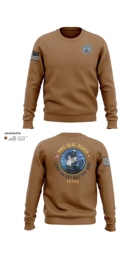 Crew Neck Sweatshirt, NWS (Naval Weapons Station) Seal Beach, , Teamtime, Team time, sublimation, custom sports apparel, team uniforms, spirit wear, spiritwear, sports uniforms, custom shirts, team store, custom team store, fundraiser sports, apparel fundraiser