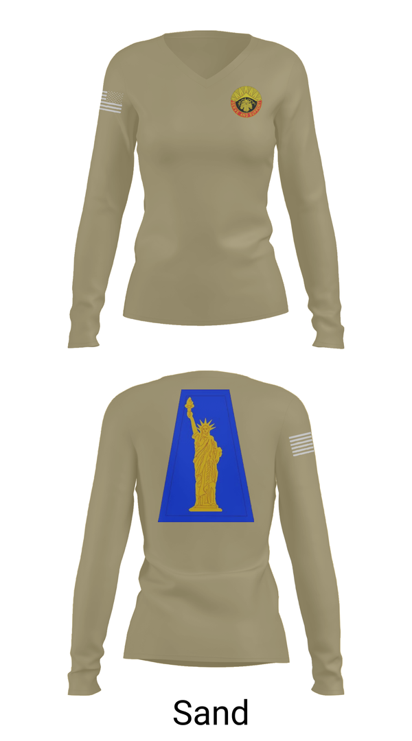 Womens Long Sleeve Vneck Shirt, 389th CSSB, , Teamtime, Team time, sublimation, custom sports apparel, team uniforms, spirit wear, spiritwear, sports uniforms, custom shirts, team store, custom team store, fundraiser sports, apparel fundraiser