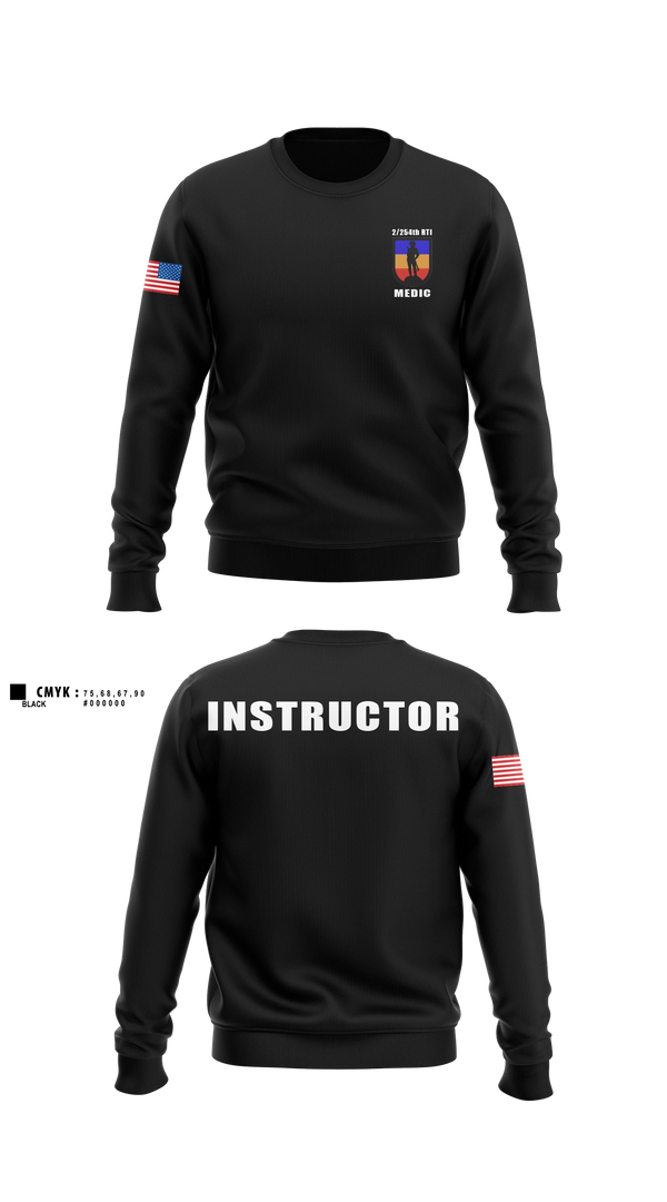 Crew Neck Sweatshirt, 2/254 RTI, Army, Teamtime, Team time, sublimation, custom sports apparel, team uniforms, spirit wear, spiritwear, sports uniforms, custom shirts, team store, custom team store, fundraiser sports, apparel fundraiser