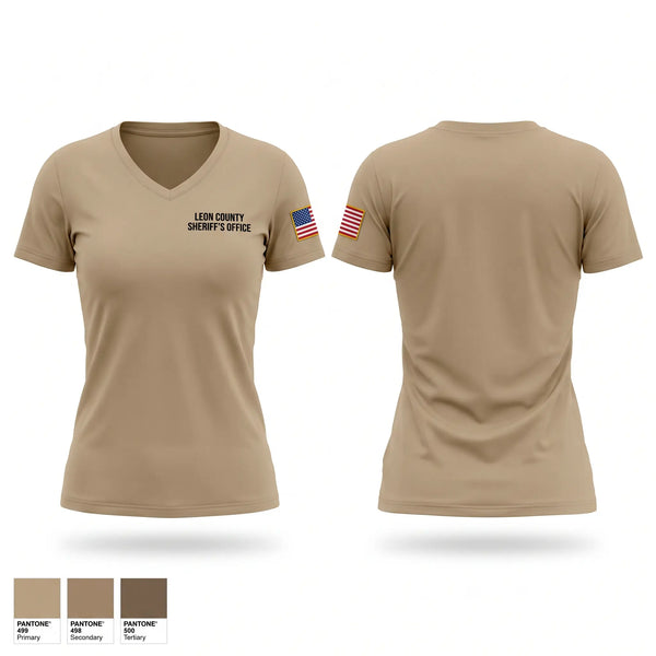 Womens Short Sleeve Vneck Shirt, Leon County Sheriff's Office, Police, Teamtime, Team time, sublimation, custom sports apparel, team uniforms, spirit wear, spiritwear, sports uniforms, custom shirts, team store, custom team store, fundraiser sports, apparel fundraiser