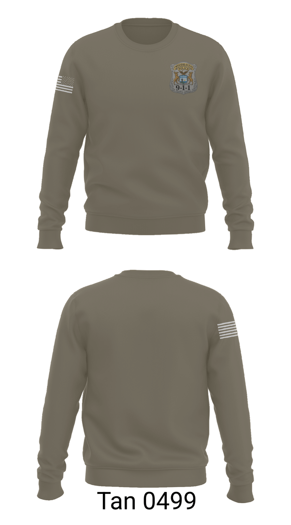 Crew Neck Sweatshirt, Woodhaven Police, Police, Teamtime, Team time, sublimation, custom sports apparel, team uniforms, spirit wear, spiritwear, sports uniforms, custom shirts, team store, custom team store, fundraiser sports, apparel fundraiser