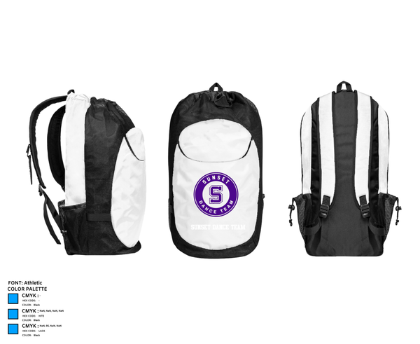 Gear Bag, Sunset Dance Team, Spirit Store, Teamtime, Team time, sublimation, custom sports apparel, team uniforms, spirit wear, spiritwear, sports uniforms, custom shirts, team store, custom team store, fundraiser sports, apparel fundraiser