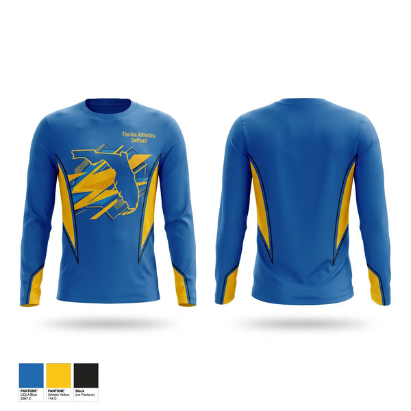Long Sleeve Performance Shirt, Florida Athletics Softball, Softball, Teamtime, Team time, sublimation, custom sports apparel, team uniforms, spirit wear, spiritwear, sports uniforms, custom shirts, team store, custom team store, fundraiser sports, apparel fundraiser
