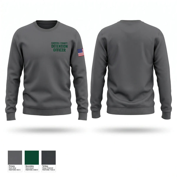 Crew Neck Sweatshirt, Carroll County Detention officer, Police, Teamtime, Team time, sublimation, custom sports apparel, team uniforms, spirit wear, spiritwear, sports uniforms, custom shirts, team store, custom team store, fundraiser sports, apparel fundraiser