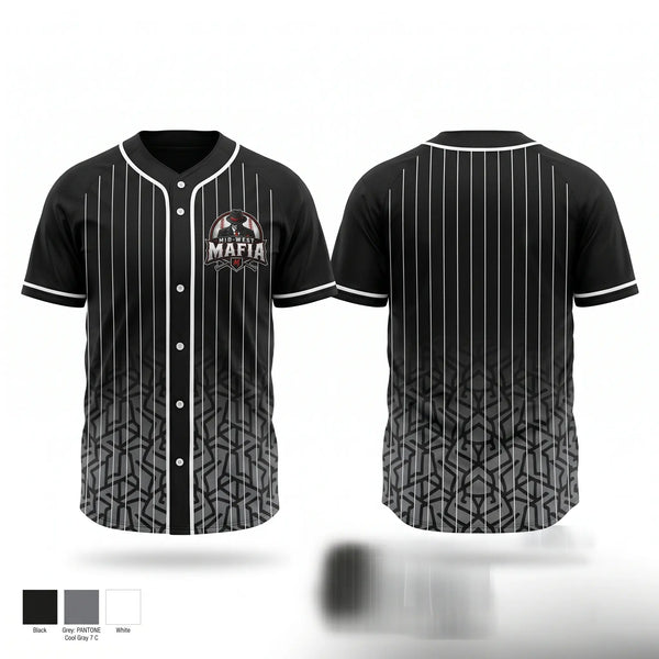 Full Button Baseball Jersey, Mid South Mafia, Baseball, Teamtime, Team time, sublimation, custom sports apparel, team uniforms, spirit wear, spiritwear, sports uniforms, custom shirts, team store, custom team store, fundraiser sports, apparel fundraiser