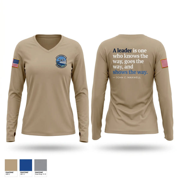 Womens Long Sleeve Vneck Shirt, CAP GA-160, Air Force, Teamtime, Team time, sublimation, custom sports apparel, team uniforms, spirit wear, spiritwear, sports uniforms, custom shirts, team store, custom team store, fundraiser sports, apparel fundraiser