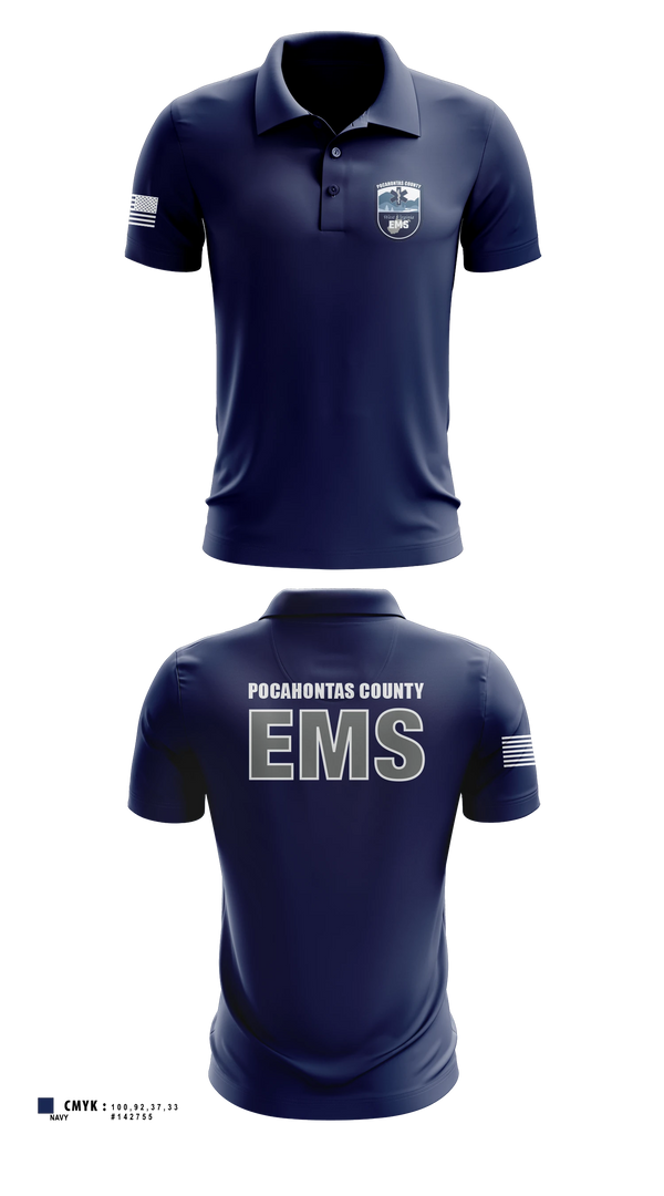 Short Sleeve Performance Polo, Pocahontas County EMS, EMS/EMT, Teamtime, Team time, sublimation, custom sports apparel, team uniforms, spirit wear, spiritwear, sports uniforms, custom shirts, team store, custom team store, fundraiser sports, apparel fundraiser