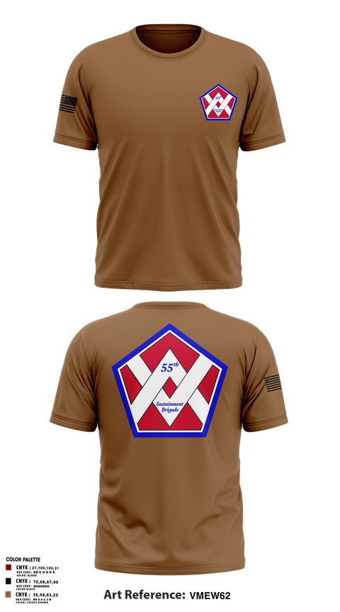 Short Sleeve Performance Shirt, 55th Sustainment Brigade, , Teamtime, Team time, sublimation, custom sports apparel, team uniforms, spirit wear, spiritwear, sports uniforms, custom shirts, team store, custom team store, fundraiser sports, apparel fundraiser