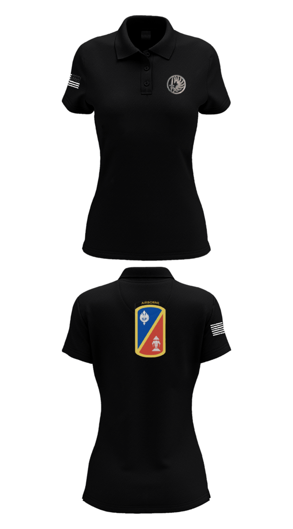 Women's Short Sleeve Performance Polo, 1st Det. Royal Lao Airborne, Army, Teamtime, Team time, sublimation, custom sports apparel, team uniforms, spirit wear, spiritwear, sports uniforms, custom shirts, team store, custom team store, fundraiser sports, apparel fundraiser