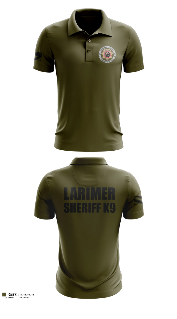 Short Sleeve Performance Polo, Larimer County Sheriff K9, Police, Teamtime, Team time, sublimation, custom sports apparel, team uniforms, spirit wear, spiritwear, sports uniforms, custom shirts, team store, custom team store, fundraiser sports, apparel fundraiser
