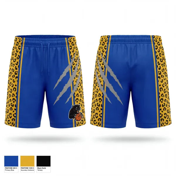 Athletic Shorts With Pockets, Panthers, Men's Basketball, Teamtime, Team time, sublimation, custom sports apparel, team uniforms, spirit wear, spiritwear, sports uniforms, custom shirts, team store, custom team store, fundraiser sports, apparel fundraiser