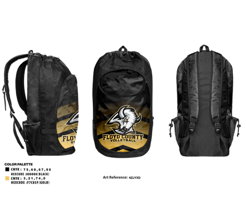Gear Bag, Floyd County Volleyball, Women's Volleyball, Teamtime, Team time, sublimation, custom sports apparel, team uniforms, spirit wear, spiritwear, sports uniforms, custom shirts, team store, custom team store, fundraiser sports, apparel fundraiser