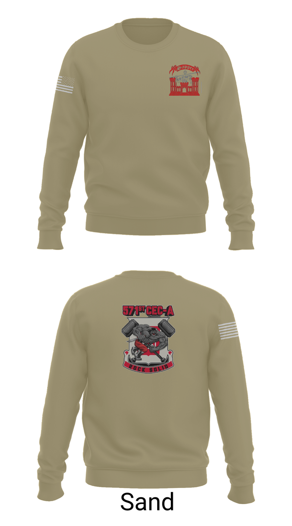 Crew Neck Sweatshirt, 571st CEC-A, , Teamtime, Team time, sublimation, custom sports apparel, team uniforms, spirit wear, spiritwear, sports uniforms, custom shirts, team store, custom team store, fundraiser sports, apparel fundraiser