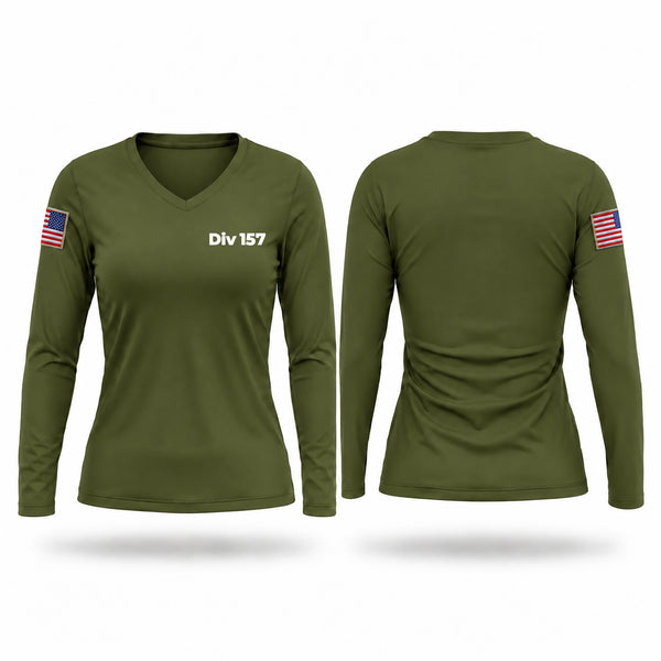 Womens Long Sleeve Vneck Shirt, Div 157, Navy, Teamtime, Team time, sublimation, custom sports apparel, team uniforms, spirit wear, spiritwear, sports uniforms, custom shirts, team store, custom team store, fundraiser sports, apparel fundraiser