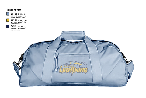 Duffle Bag, Lamar Lightening, Baseball, Teamtime, Team time, sublimation, custom sports apparel, team uniforms, spirit wear, spiritwear, sports uniforms, custom shirts, team store, custom team store, fundraiser sports, apparel fundraiser
